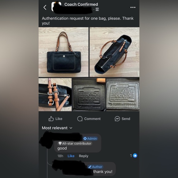 COACH Chelsea Tote / Shoulder Bag Black Pebbled Leather - Authentic - Picture 13 of 13